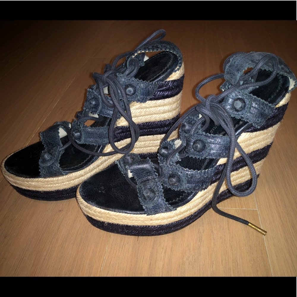 Balenciaga espadrilles wedges size 38